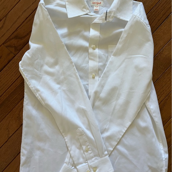 Cat & Jack Boys’ White Long Sleeve Collared Button Down - Picture 7 of 12